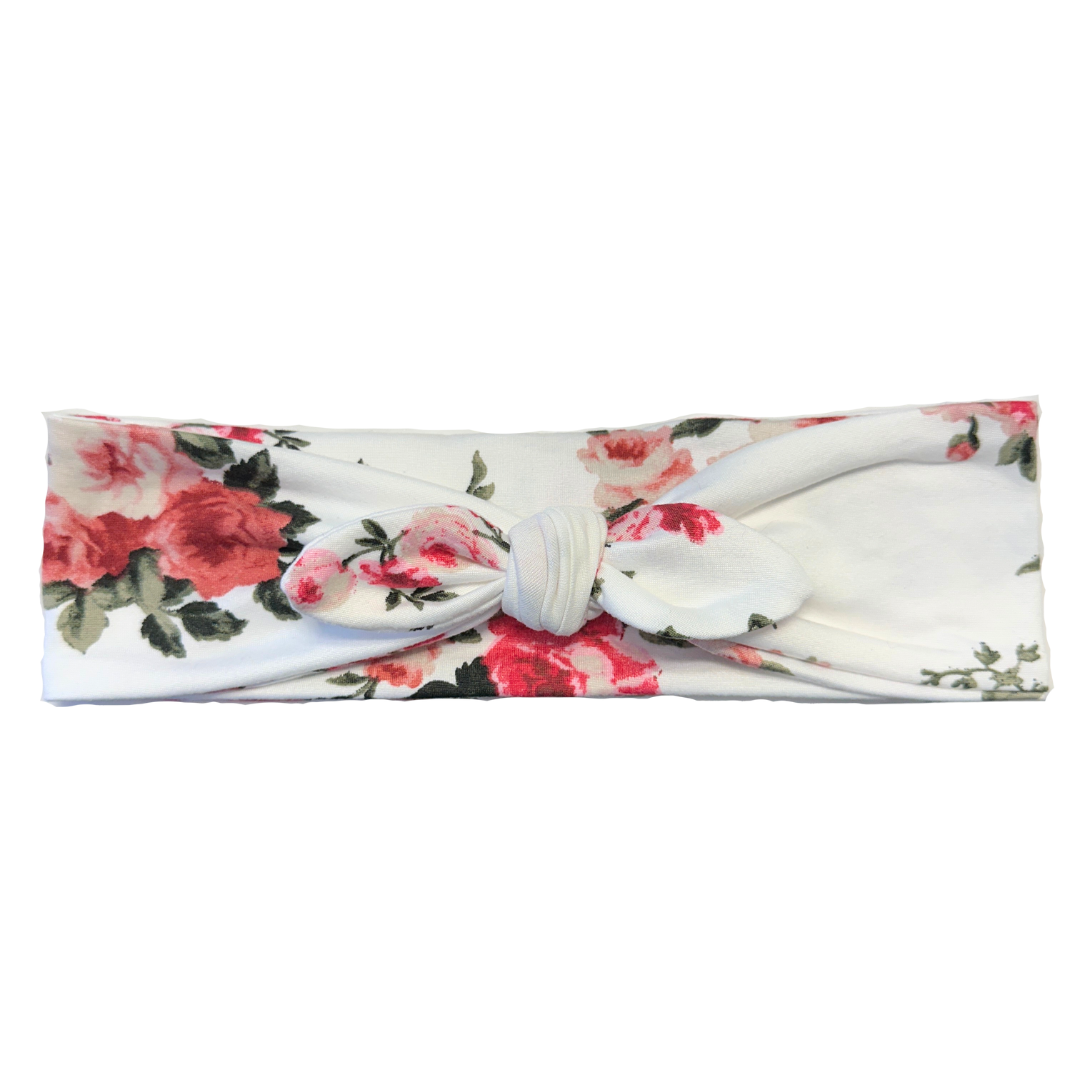 White Rose Floral Tie Style