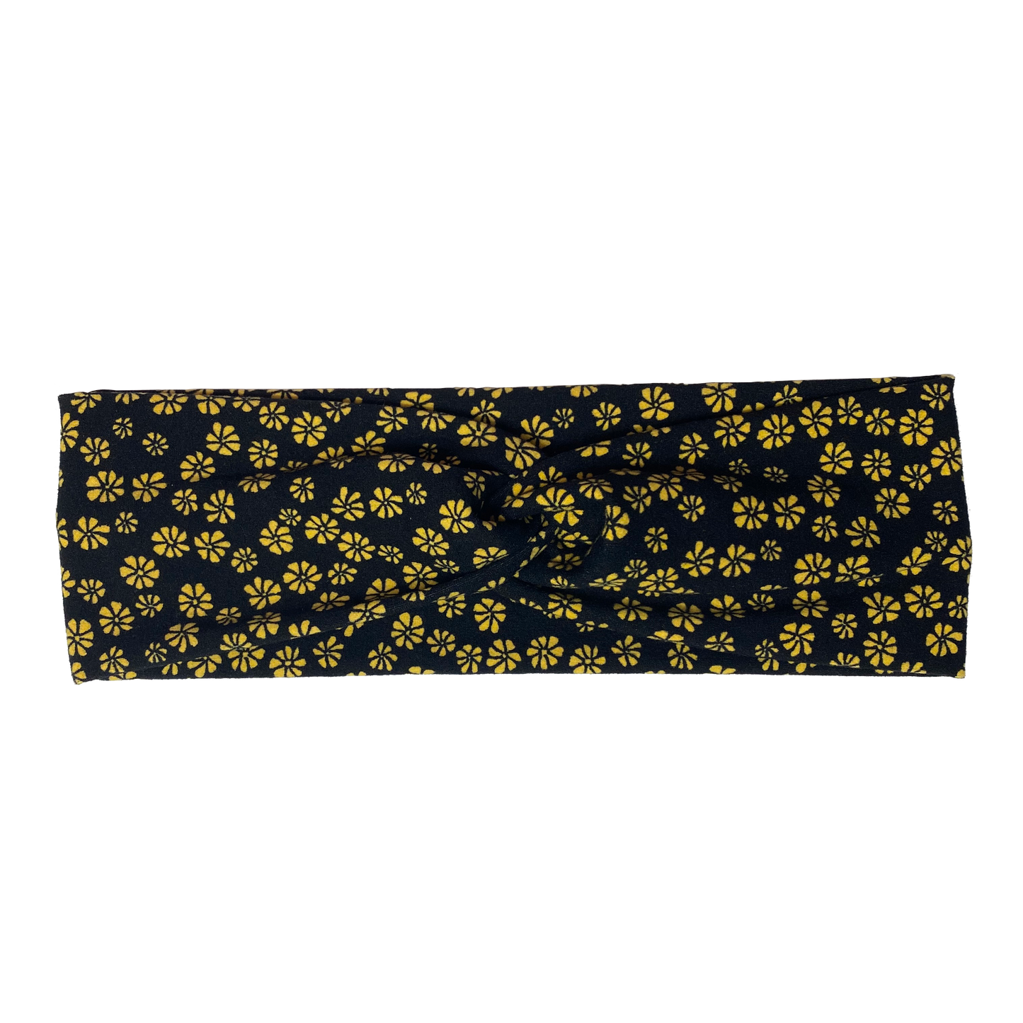 Black Yellow Floral Twist Style