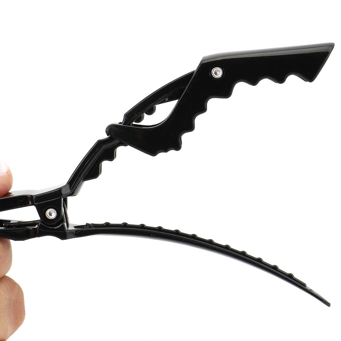 Black Alligator Hair Clips 4-Pack