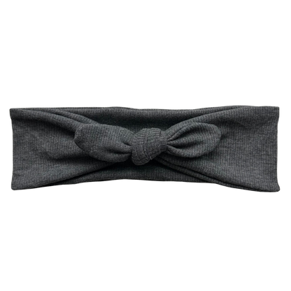 Gray Rib Knit Tie Style