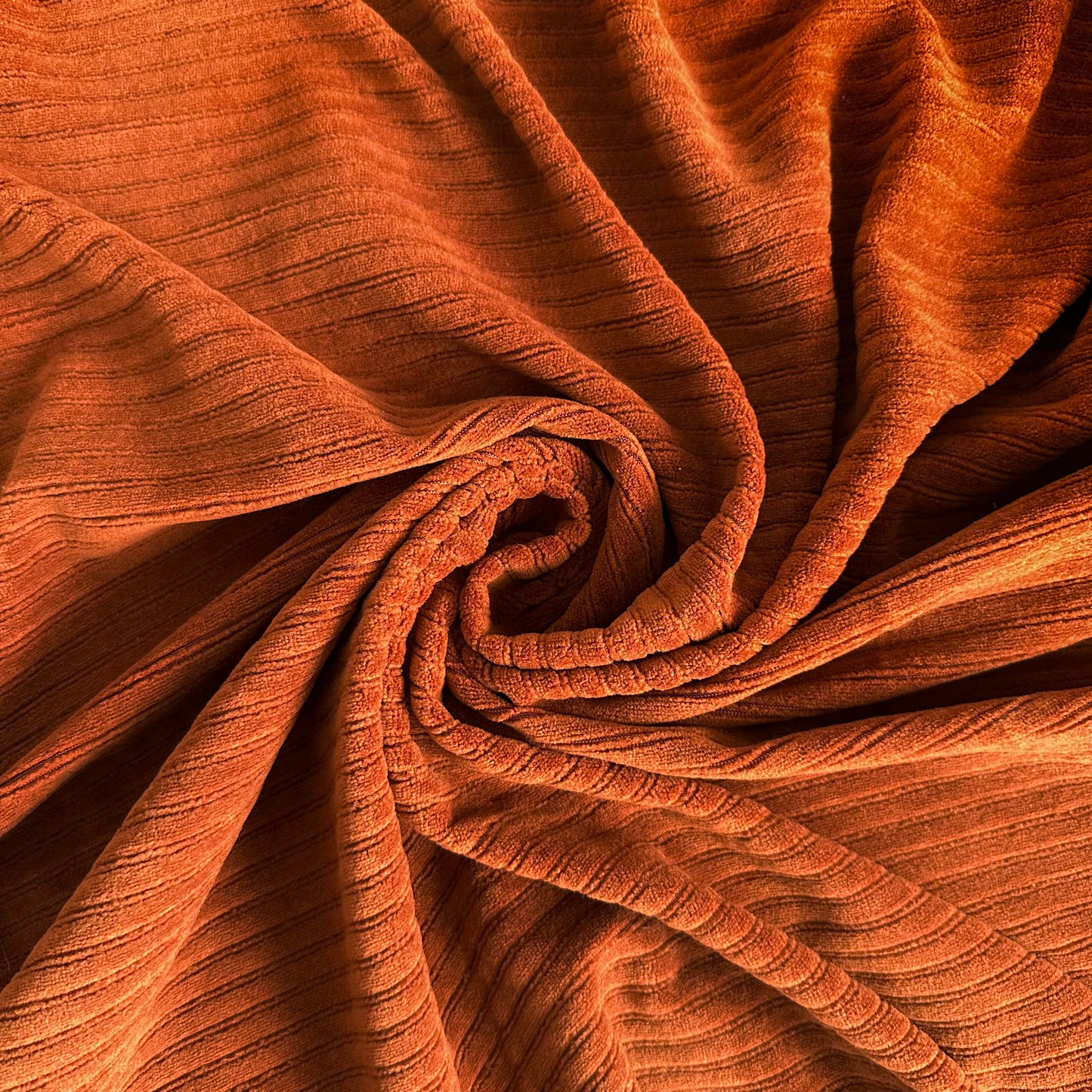 Burnt Orange Rib Knit Tie Style