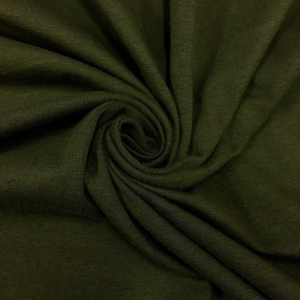 Deep Olive Green Solid Twist Style